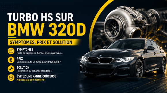Turbo HS sur BMW 320d : symptômes, prix et solution